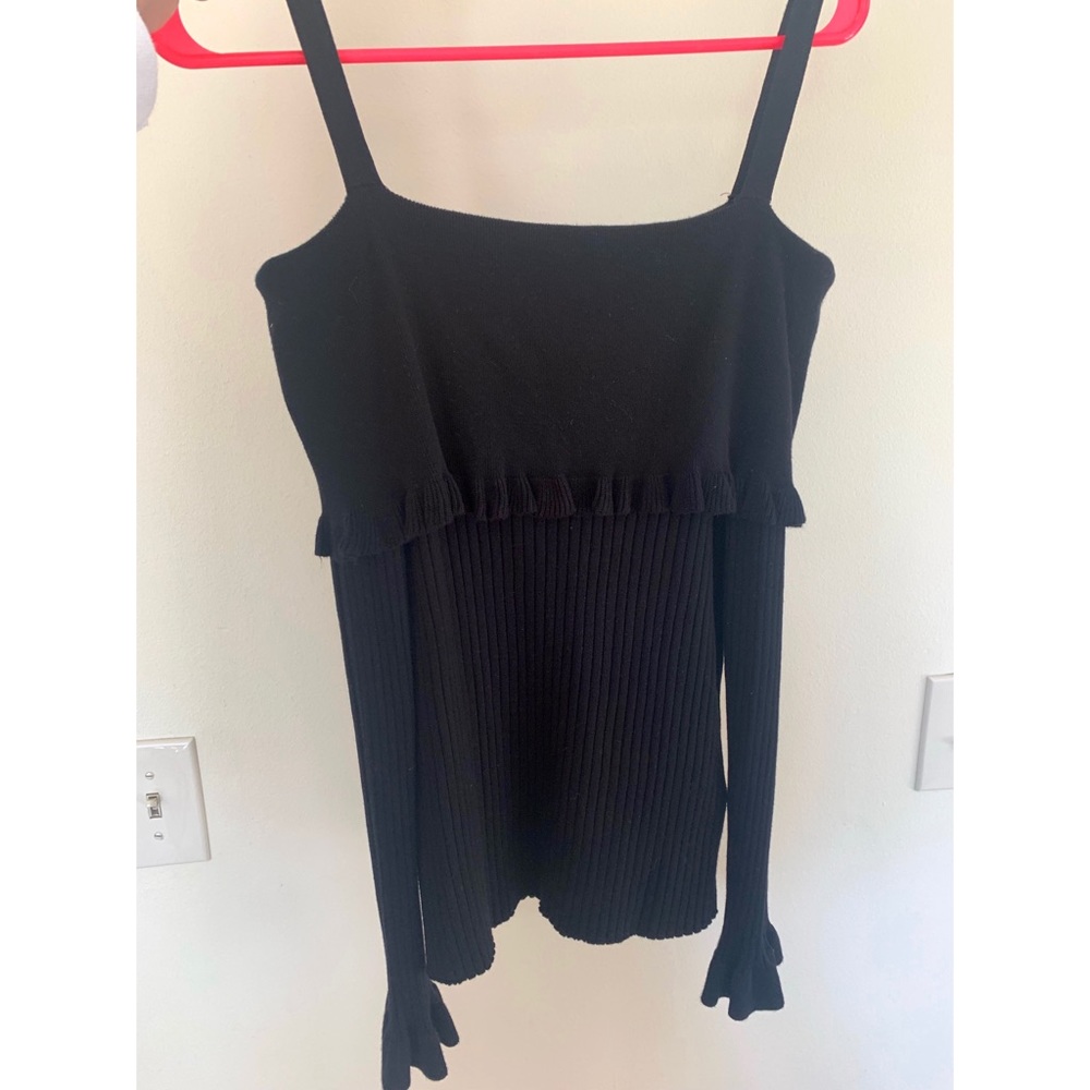 Off the shoulder black sweater!